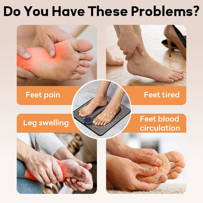 Rechargeable EMS Electric Foot Massager Pad