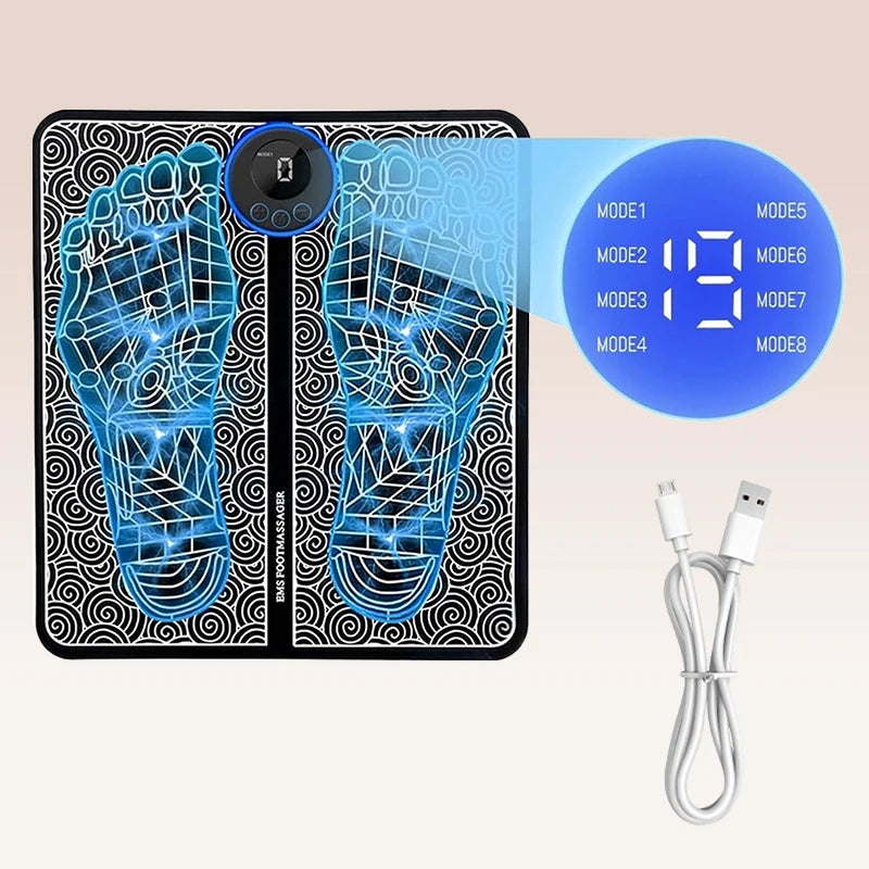 Rechargeable EMS Electric Foot Massager Pad