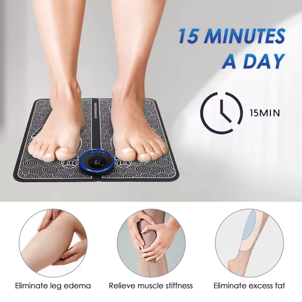 Rechargeable EMS Electric Foot Massager Pad