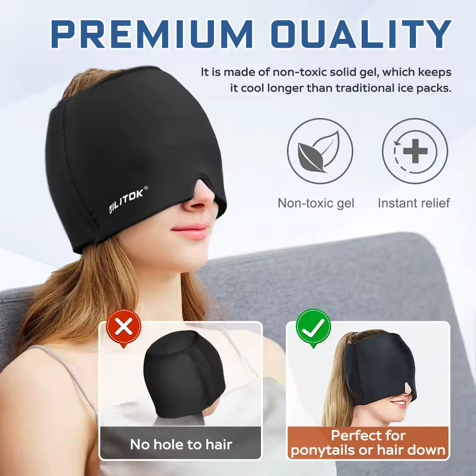 Migraine Headache Relief Cap – Hot & Cold Therapy Mask